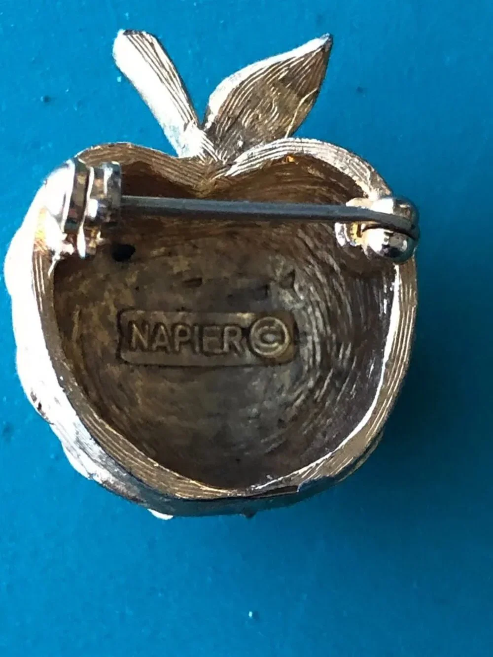 Napier Signed Apple Brooch Scatter Tie Pin - Designer Eugene Bertolli Book Piec